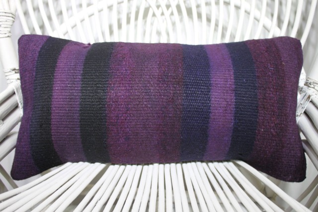 Kilim Pillow Cover, Cases, 12x20 Blue Rug Covers, Boyfriend Gift Cushion, Retro Throw 262 - image 1