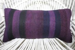 Kilim Pillow Cover, Cases, 12x20 Blue Rug Covers, Boyfriend Gift Cushion, Retro Throw 262 - thumbnail 1