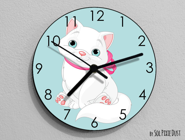 Aristocats Marie Wall Clock - Kids Nursery Room, Teens Baby Room - image 1
