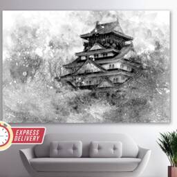 Temple in Japan Canvas Print, Japanese Wall Art, Decor, Asian Architecture - thumbnail 2