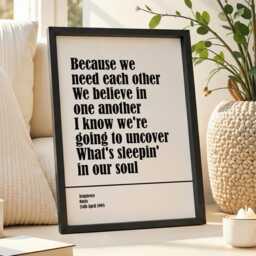 Personalised Song Lyric Print - Custom Music Poster First Dance Wedding Anniversary Gift Text Wall Art Any & Colour - thumbnail 3