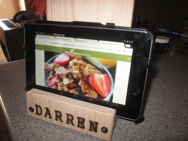 Tablet Holder, Stand, Mount Ipad Ipod Holder Displayer With Personalized Front Piece - image 1