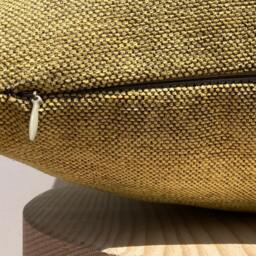 Yellow Linen Pillow, Textured Throw Pillow Cover, Decorative Cushion - thumbnail 3