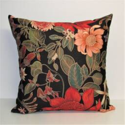 Made To Order Waratah Bloom Linen/Cotton Cushion Cover, Australian Native Flower - thumbnail 2