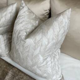 Natural Champagne Cushion Cover, Convex Stone Throw Pillow Case, Geometric/Double Sided Bespoke - thumbnail 1