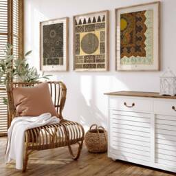 Arabic Pattern Prints, Islamic Decor, Middle Eastern Poster Set, Wall Art, Posters, Mughal Muslim Gift, Art - thumbnail 2