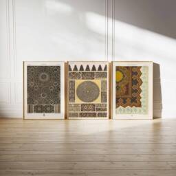 Arabic Pattern Prints, Islamic Decor, Middle Eastern Poster Set, Wall Art, Posters, Mughal Muslim Gift, Art - thumbnail 1