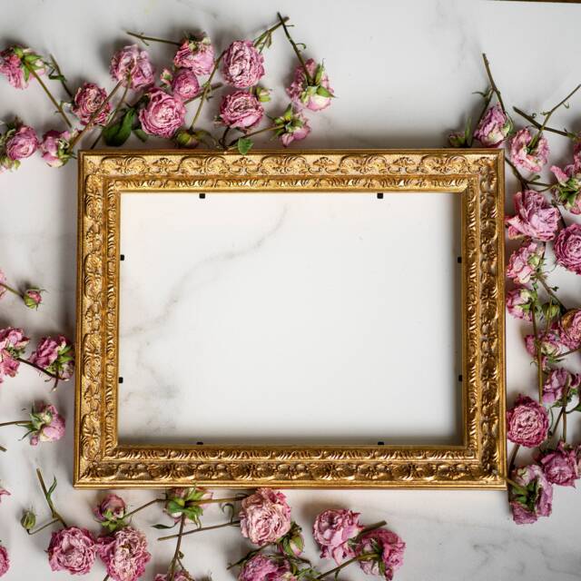 7x9.5 Inch Vintage Style Gold Wood Frame Handmade Ornate Picture Frame - 18x24 cm - image 1
