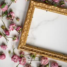 7x9.5 Inch Vintage Style Gold Wood Frame Handmade Ornate Picture Frame - 18x24 cm - thumbnail 2