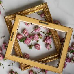 7x9.5 Inch Vintage Style Gold Wood Frame Handmade Ornate Picture Frame - 18x24 cm - thumbnail 3