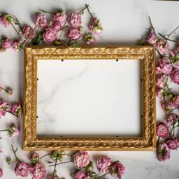 7x9.5 Inch Vintage Style Gold Wood Frame Handmade Ornate Picture Frame - 18x24 cm - thumbnail 1