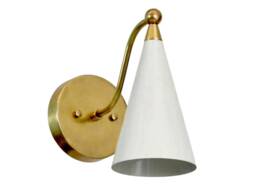Handcrafted Modern Style Mid Century Raw Brass Wall Lamp Light , Vintage Carina Luminaire Reading Hall Bathroom Bedside