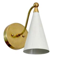 Handcrafted Modern Style Mid Century Raw Brass Wall Lamp Light , Vintage Carina Luminaire Reading Hall Bathroom Bedside - thumbnail 2