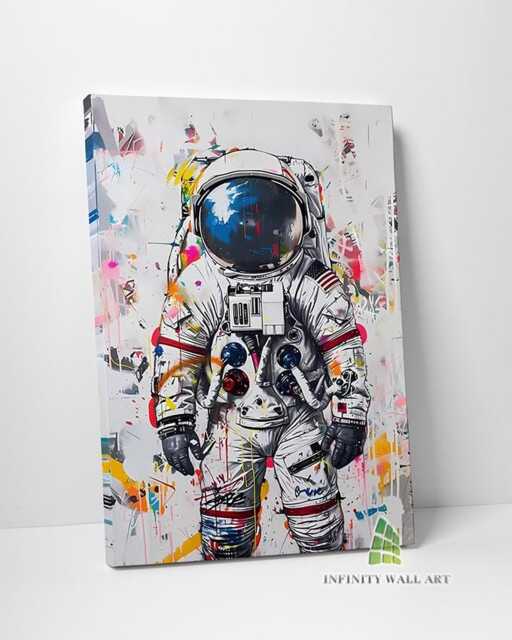 Astronaut Graffiti Canvas Art Wall Fashion Print Picture Home Decor -E76 - image 1