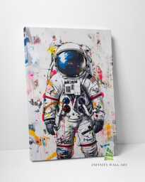 Astronaut Graffiti Canvas Art Wall Fashion Print Picture Home Decor -E76 - thumbnail 1