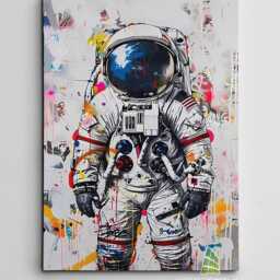 Astronaut Graffiti Canvas Art Wall Fashion Print Picture Home Decor -E76 - thumbnail 2