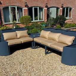 steel Garden Sofa With Planters Surround - thumbnail 2
