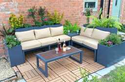 steel Garden Sofa With Planters Surround - thumbnail 1
