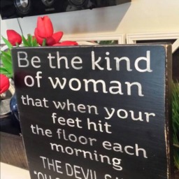 Be The Kind Of Woman Distressed Wood Sign Funny Humor Gift Rustic Primitive Wall Hanging Typography Folkart Subway Decor Oh Crap She's Up - thumbnail 2