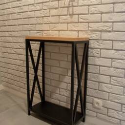 Small Scandinavian Loft Console Table, Entryway Narrow Handmade Furniture, Konsolentisch, Side Table - thumbnail 2