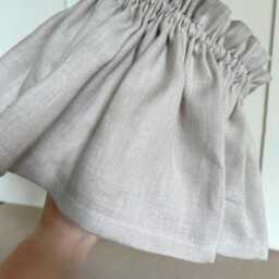 Natural Linen Loose Gathered Lampshade Cover. For Table & Pendant Lamps - thumbnail 3