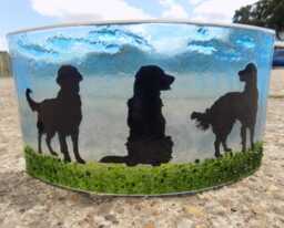 "Beautiful Glass Fused ""Golden Retriever" - thumbnail 1