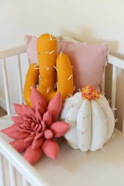 Cactus Pillow Set Saguaro, Succulent & Barrel - Boho Nursery Decor Made To Order - image 1
