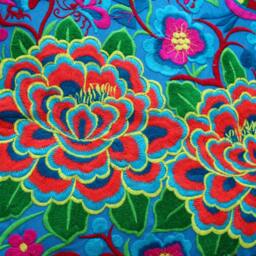 Embroidered Cushion Cover, Hmong Cushion, Colourful Thai Boho Bohemian Throw Pillow, Decor - thumbnail 3