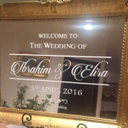 Welcome To The Wedding Of. Custom Decal.engagement Decal. Reception Decal. Mirror Window Wall - thumbnail 2