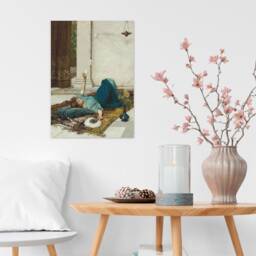 Dolce Far Niente Wall Art Print Poster Pre-Raphaelite John William Waterhouse Classic Painting Elegant Room Decor Beautiful Pretty Aesthetic - thumbnail 2