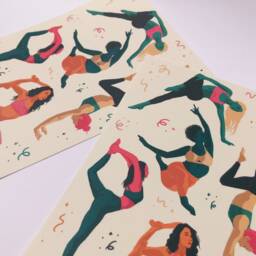 Yoga With The Girls - Postcard Print Illustration - thumbnail 2