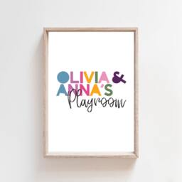 Playroom Prints, Wall Art, Girls Bedroom Sisters Print, Kids Room, Decor, Play All Day A3, A4, A5, 8x10, 11x14 - thumbnail 3