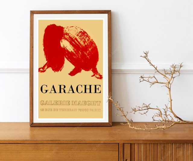 Reprint Of A Vintage French Exhibition Poster For Works By Garache - image 1