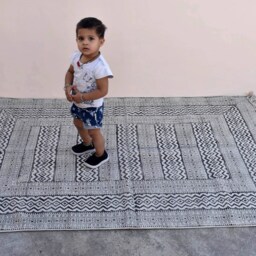 Large - 10x14 Ft Indian Rugs Cotton Rug, Woven Area Rugs, Decor Rustic Decorative Bohemian Indian - thumbnail 2