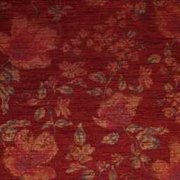 Small Floral Wine Chaise Sofa - Red Vintage Chair Handmade in Britain - thumbnail 3