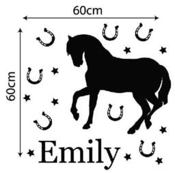 Horse Decal Personalized Wall Sticker Girls Bedroom Pony Personalised - thumbnail 2