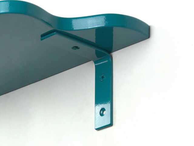 Turquoise Shelf Bracket - Modern Metal Wall Support, Floating Shelf, Vibrant Home Decor Accent - image 1