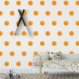 Set Of Basketball Wall Decals, Vinyl, Stickers - Multiple Colors, Sizes & Quantities Available - thumbnail 2