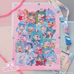 Hatsune Miku A4/A5 Print Chibi Vocaloid, Mesmerizer, Rotten Girl, Vampire - thumbnail 3