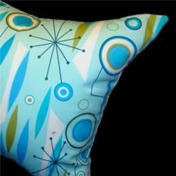 Atomic Starburst Pillow Cover Aqua Blue Turquoise Accent, Mid-Century Modern - thumbnail 1