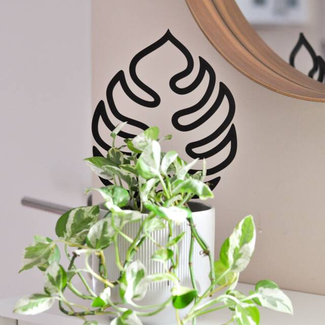 Monstera Leaf Plant Trellis - 3D Printed Accessories Perfect Gift For Lovers Eco-Friendly Modern Home Decor Unique Support
