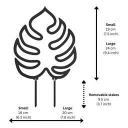Monstera Leaf Plant Trellis - 3D Printed Accessories Perfect Gift For Lovers Eco-Friendly Modern Home Decor Unique Support - thumbnail 2