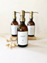 Amber Glass Refillable Bottle 300Ml, Shampoo, Body Wash, Conditioner, Soap Dispenser, Dish