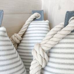 Nautical Pillow Buoy Coastal Fabric Buoy Beachy - thumbnail 4