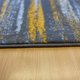 New Modern Ochre Mustard Gold Small Large Grey Floor Carpets Rugs Mats Cheap - thumbnail 2
