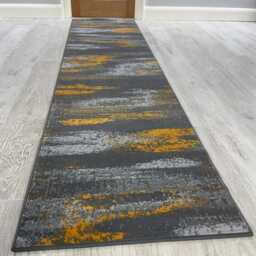 New Modern Ochre Mustard Gold Small Large Grey Floor Carpets Rugs Mats Cheap - thumbnail 3