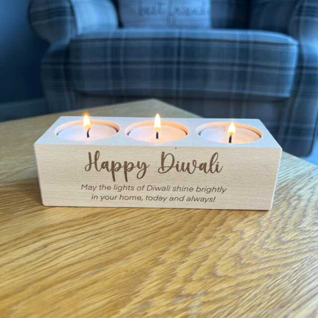 Trio Diwali Candle Gift - Festival Of Light 2026 Tea Holder Celebrations Happy - image 1