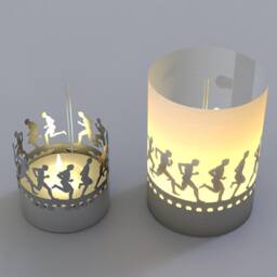 Running Trial Shadow Play Candle - Halloween Decor, Runner Gift - thumbnail 3