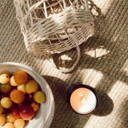 8Oz Refillable Wooden Wick Candle Clean Burn Apricot Coconut Soy Wax Anthro Farmhouse Apothecary - thumbnail 4