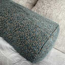 "Modern Teal Bolster Cushion 16"" X 6" - thumbnail 2
